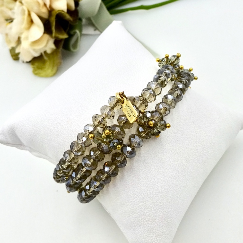 KENNETH JAY LANE Smoky Quartz Expanding Bracelet